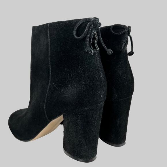 SAK’S Fifth Avenue Nina Suede Booties 3" Heel in Black Size 7 - Picture 7 of 16